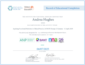 Andrea Hughes Applying Functional Medicine in Clinical Practice (AFMCP) Europe 2025