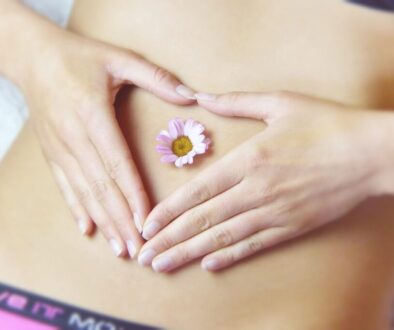 stomach acid and digestion woman with flower